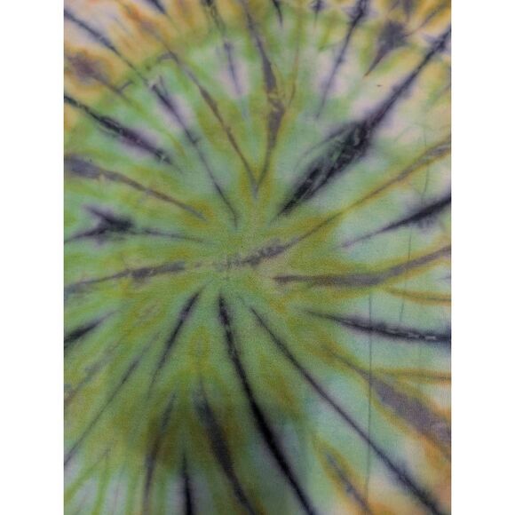 Vintage Hanes Heavyweight Tie Dye Weed Slang T-Shirt XL Rasta Spiral Cannabis - Picture 10 of 13